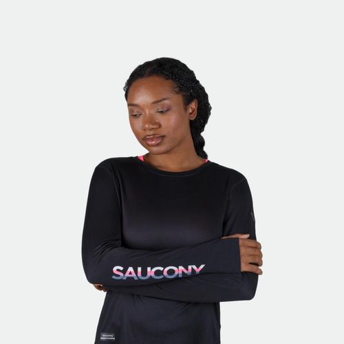Remera Saucony Termica Deportiva Stopwatch Graphic Long W - BLACK