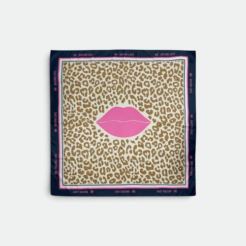 Pañuelo Seda Kiss LAS OREIRO - BEIGE BLANCO