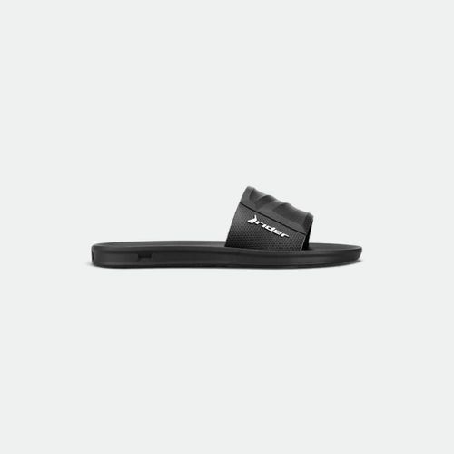 Chinela Street Slide Ad Niños RIDER - BLACK BLACK WHITE
