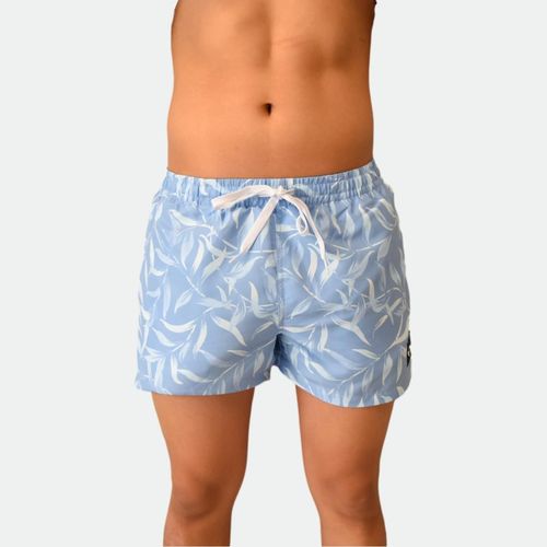Short de Baño Topper Super Slim M - AZUL POW LEAVES