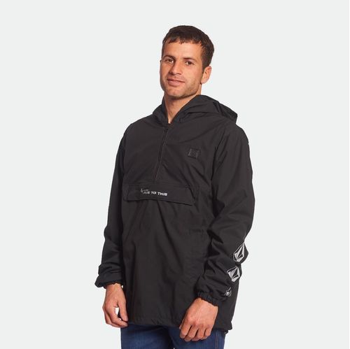 Vol Hood Anorak Tech Trippe - NEGRO