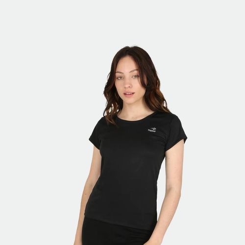Remera Topper Deportiva Basic Mujer Training - NEGRO