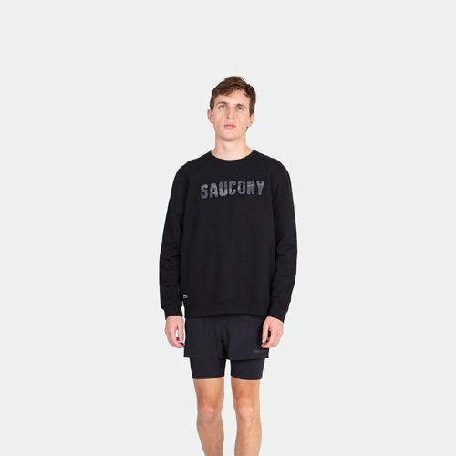 Buzo Hoodie Saucony Recovery Crew Hombre - BLACK