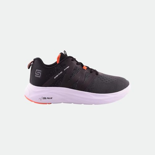 Zapatilla Deportiva - NEGRO GRAFITO NARANJA