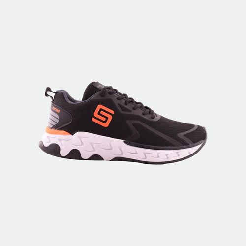 Zapatilla Deportiva - NEGRO GRAFITO NARANJA