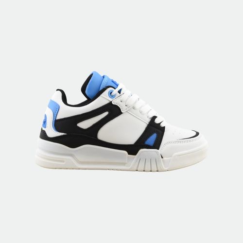 Zapatilla Urbana - BLANCO CELESTE NEGRO