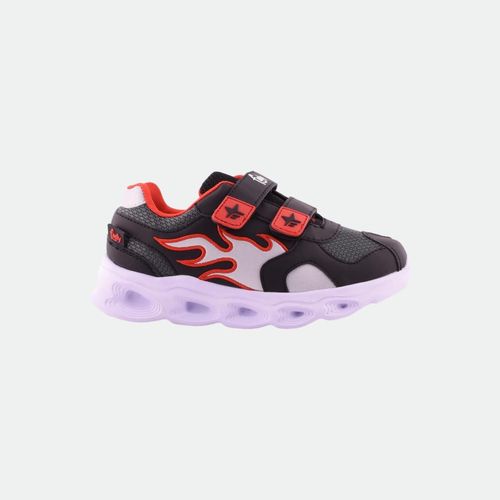 Zapatilla Llama - NEGRO ROJO PLATA