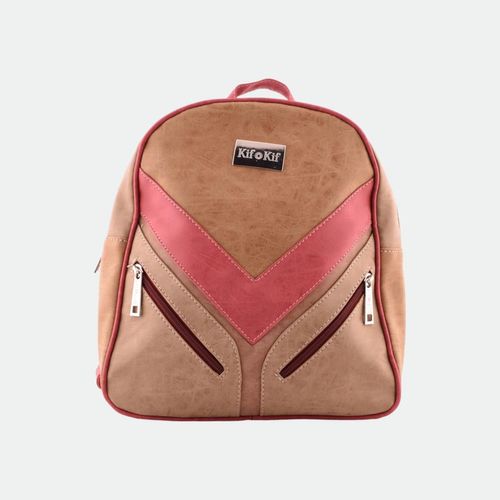Mochila Urbana - BEIGE ROJO