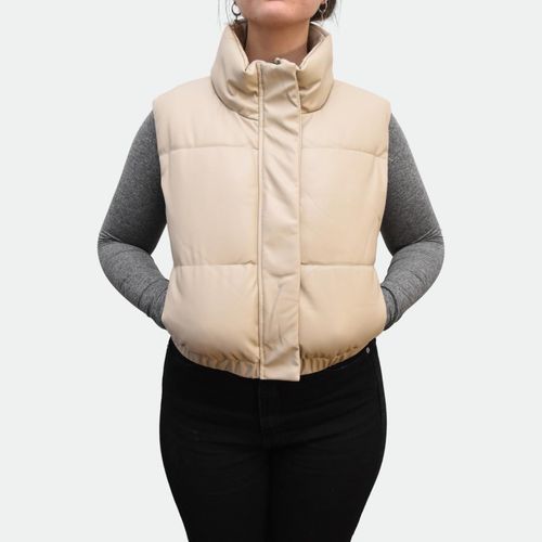 Pu Vest Woman - NATURAL