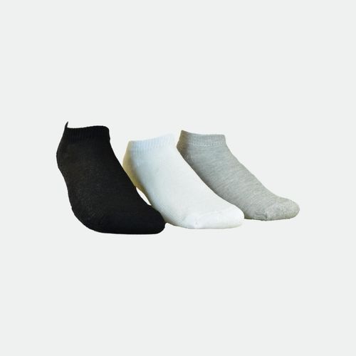 Pack x3 Medias Running Dama - NEGRO BLANCO GRIS
