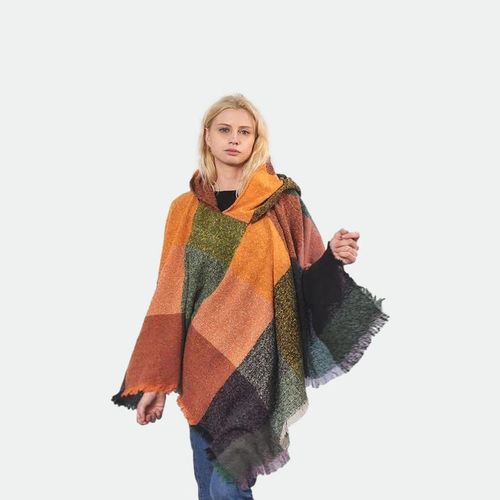 Poncho Enna - VERDE NARANJA AZUL