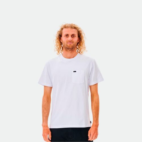 Tee Plain Pkt Cl Mte - BLANCO