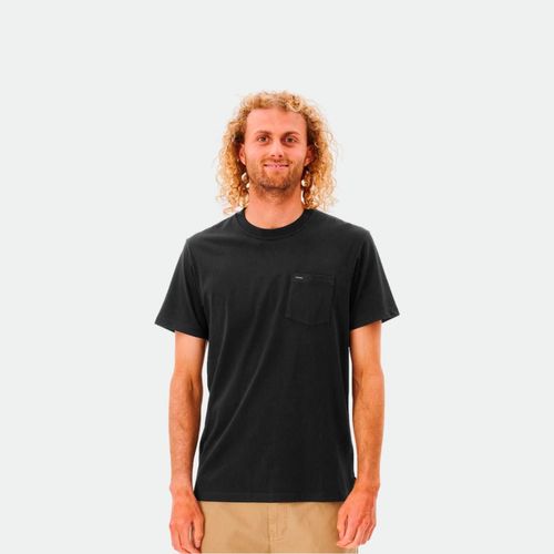 Tee Plain Pkt Cl Mte - NEGRO