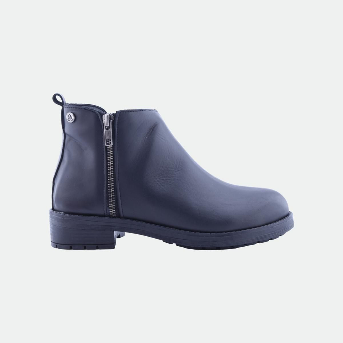 Grecia Botineta Citadina Bota Botineta Cuero Doble Cierre Caña