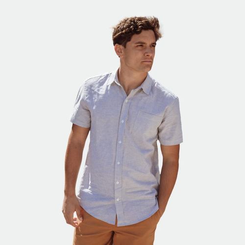 Camisa Lino - GRIS PLATA