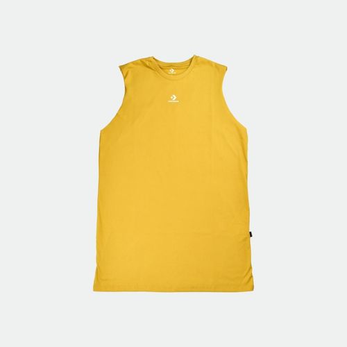 Chevron Sleeveless Dress - MOSTAZA